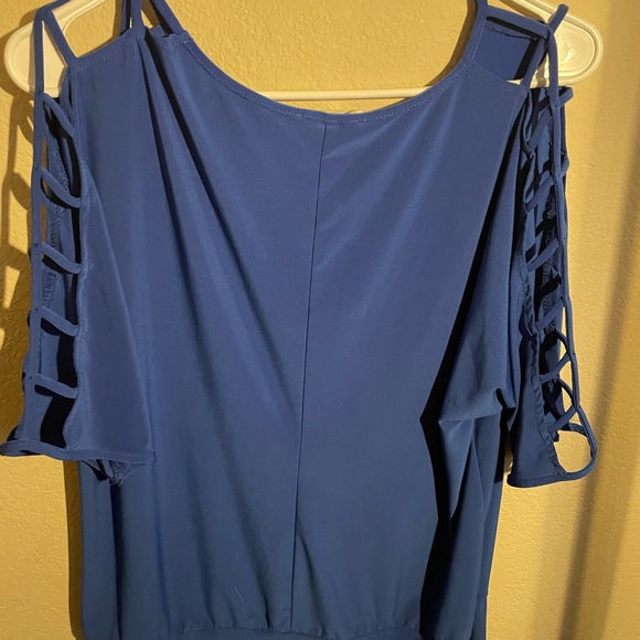 Perception concept women’s blue slit sleeve dress top-XL - Picture 4 of 5